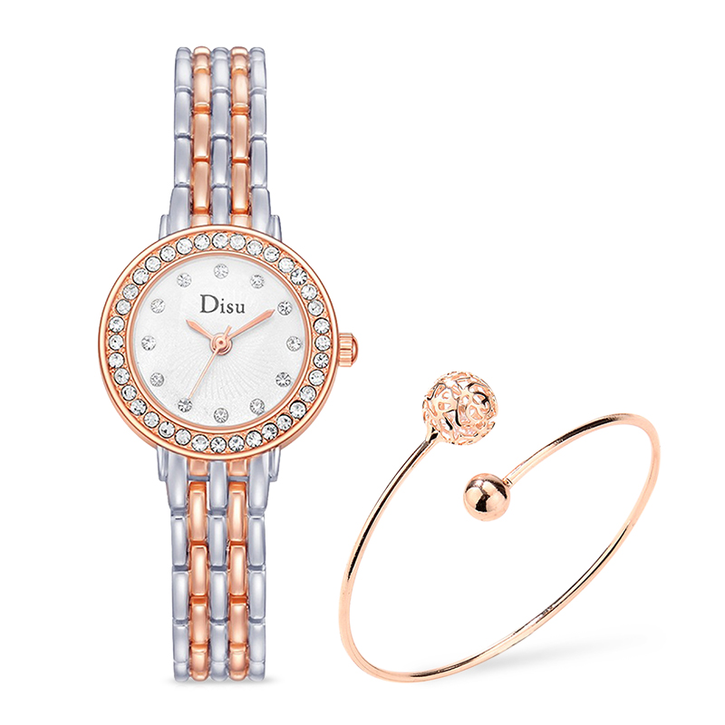 Rose Gold Ladies Watch & Bracelet Set